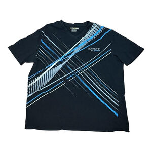 Atlas For Men Shirt Mens Medium Black Blue Graphic Sport System Short Sleeve